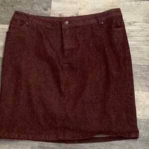 Jessica London Maroon Knee-Length Skirt for Work